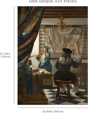 The Art of Painting by Vermeer puzzle: finished-size diagram