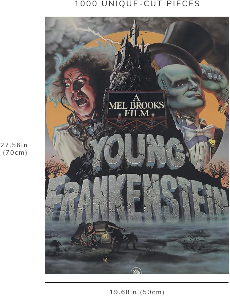 Young Frankenstein Movie Poster puzzle: finished-size diagram