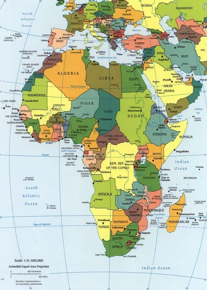 Africa Political Map puzzle: full political map