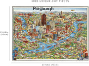 Pittsburgh Illustrated City Map puzzle: finished-size diagram