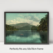 Adirondack Blue Mountain Landscape puzzle: framed display example