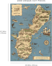 Guam Pictorial Map puzzle: finished-size diagram