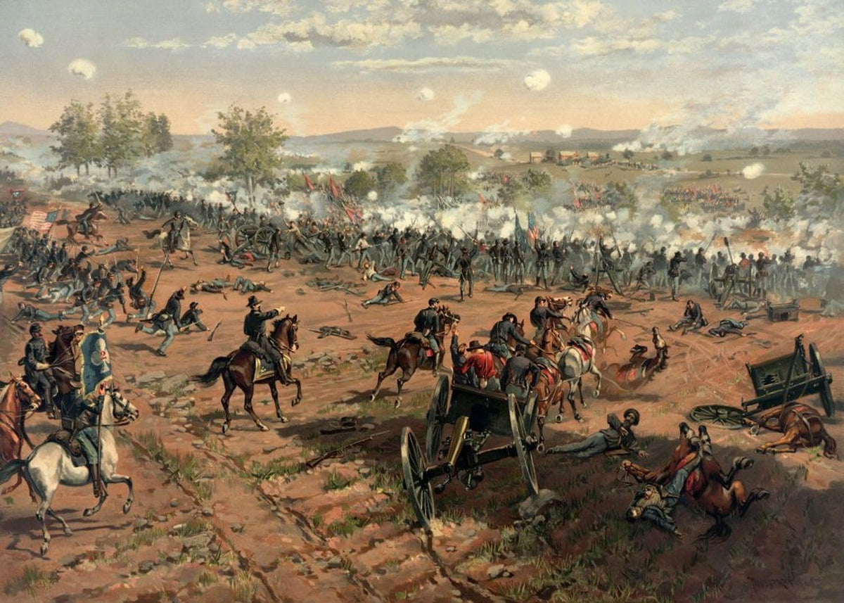 Battle of Gettysburg Art puzzle: full battle painting reproduction