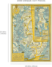 Maryland Eastern Shore Map puzzle: finished-size diagram