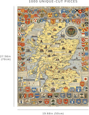 Scotland Heraldic Map puzzle: finished-size diagram
