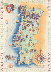 Portugal Wine Map puzzle: full pictorial wine map