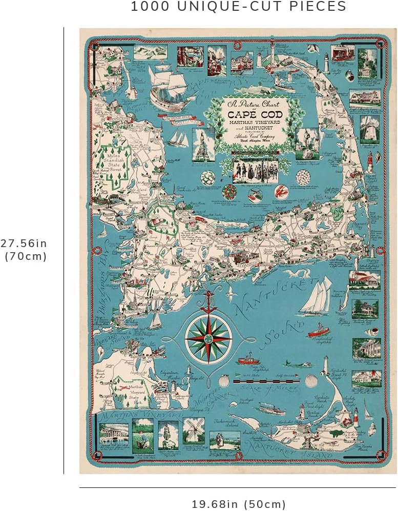 Cape Cod Map Puzzle – Martha’s Vineyard