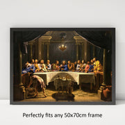 The Last Supper by Champaigne puzzle: framed display example