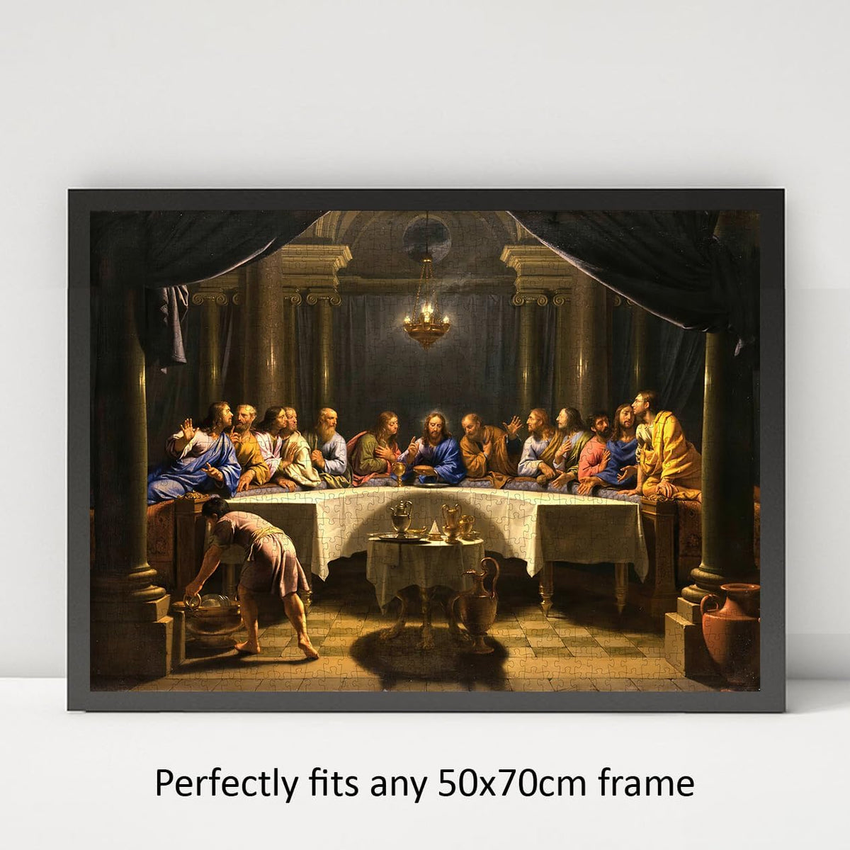 The Last Supper by Champaigne puzzle: framed display example