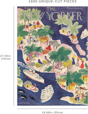 The New Yorker Tropical Cover puzzle: finished-size diagram