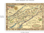 Appalachian Region Pictorial Map puzzle: finished-size diagram