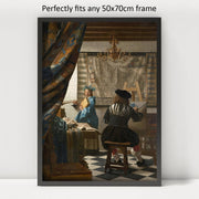 The Art of Painting by Vermeer puzzle: framed display example