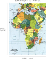 Africa Political Map puzzle: finished-size diagram