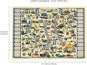 Finger Lakes Pictorial Map puzzle: finished-size diagram