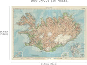 Iceland Atlas Map puzzle: finished-size diagram