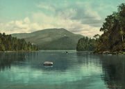Adirondack Blue Mountain Landscape puzzle: full lake and mountain landscape