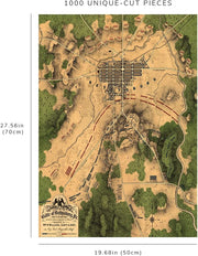 Gettysburg Battlefield Map puzzle: finished-size diagram