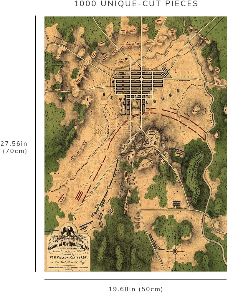 Gettysburg Battlefield Map Puzzle