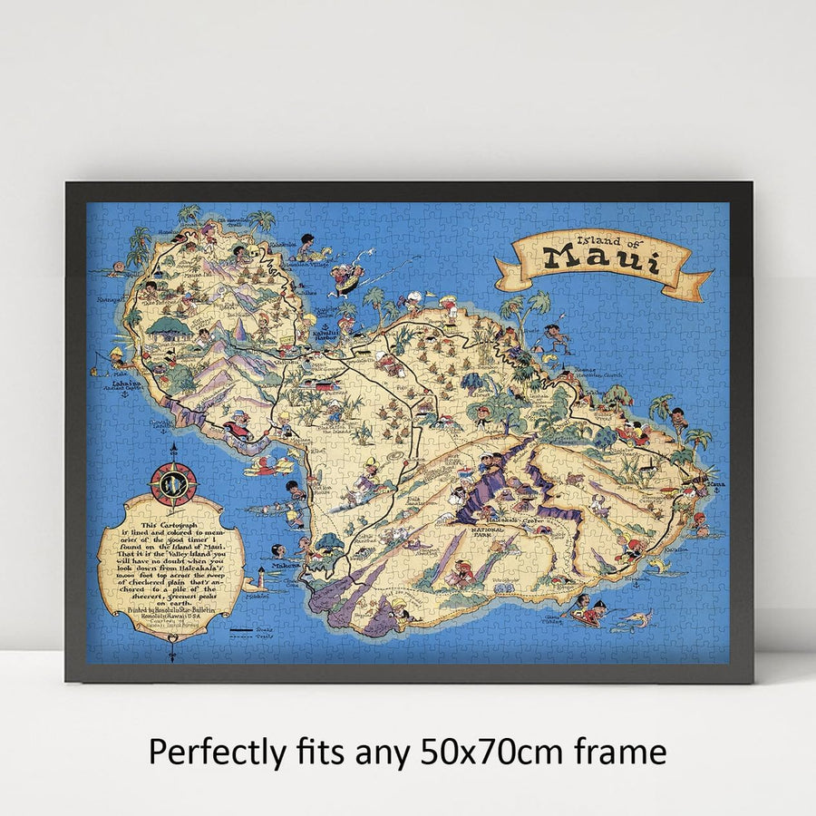 Maui Map Puzzle – Vintage Hawaii