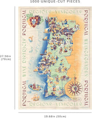 Portugal Wine Map puzzle: finished-size diagram