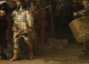 The Night Watch by Rembrandt puzzle: central figures and drum close-up