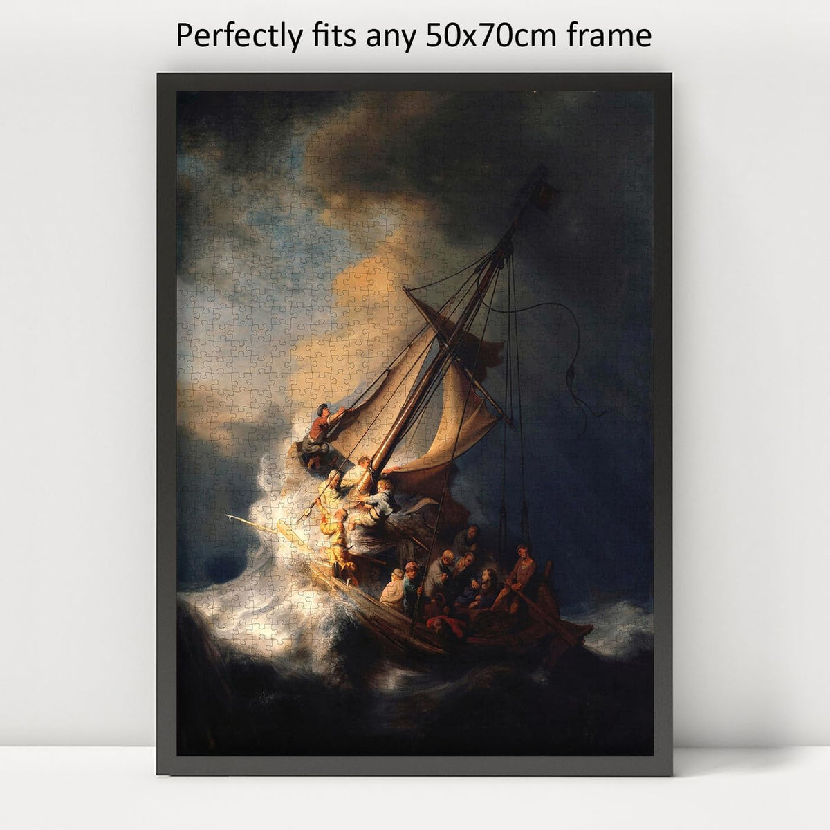 Storm on the Sea of Galilee puzzle: framed display example