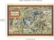 White Mountains New Hampshire Map puzzle: finished-size diagram