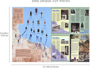 D-Day Normandy Landing Map puzzle: finished-size diagram