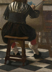 The Art of Painting by Vermeer puzzle: seated painter close-up