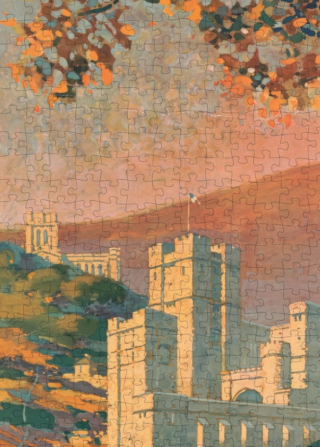 West Point Travel Poster puzzle: academy buildings and sky close-up