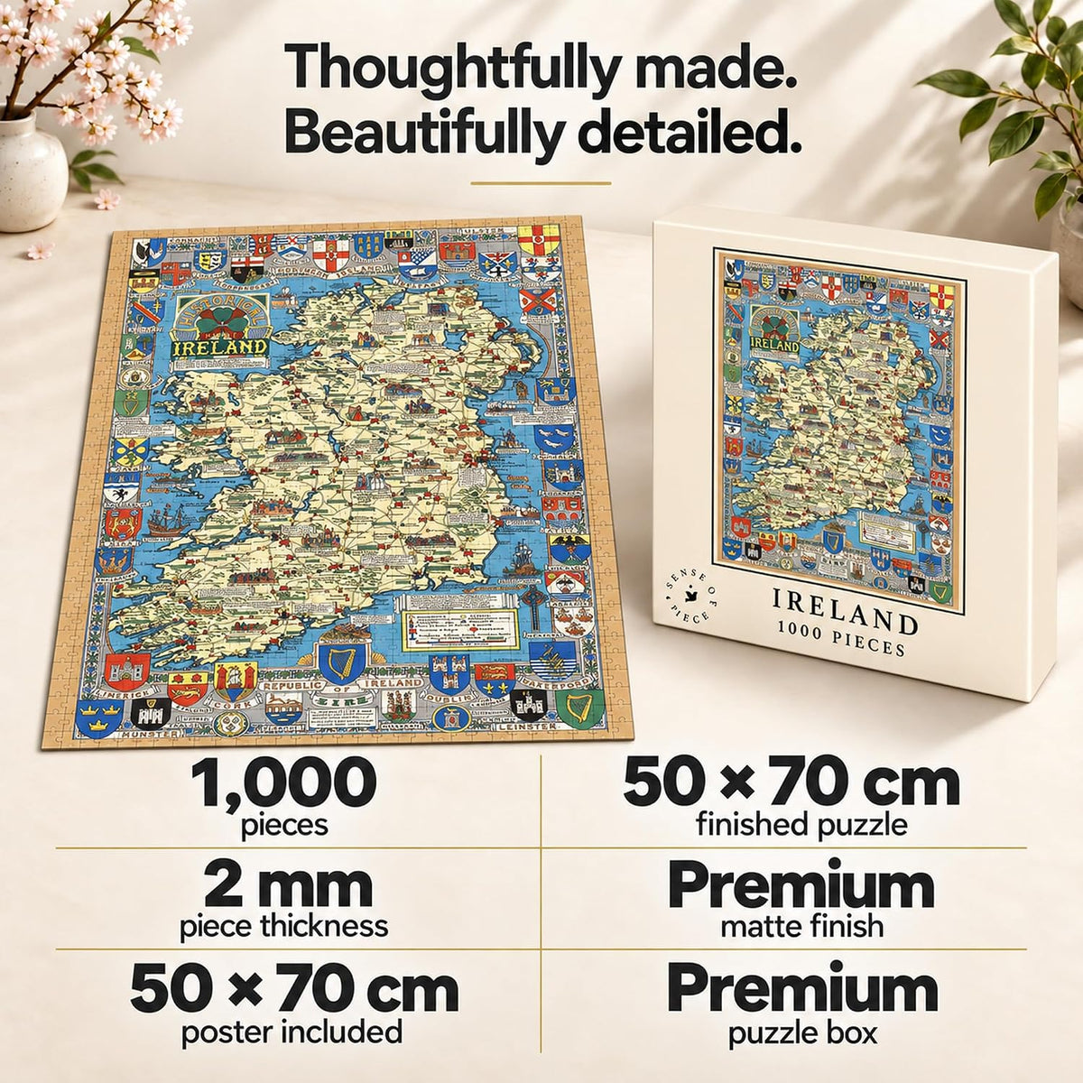 Historical Ireland Map — 1,000-Piece Puzzle — product image 5