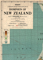 New Zealand Map puzzle: map title and key