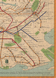 New York City Subway Map puzzle: brooklyn transit lines close-up