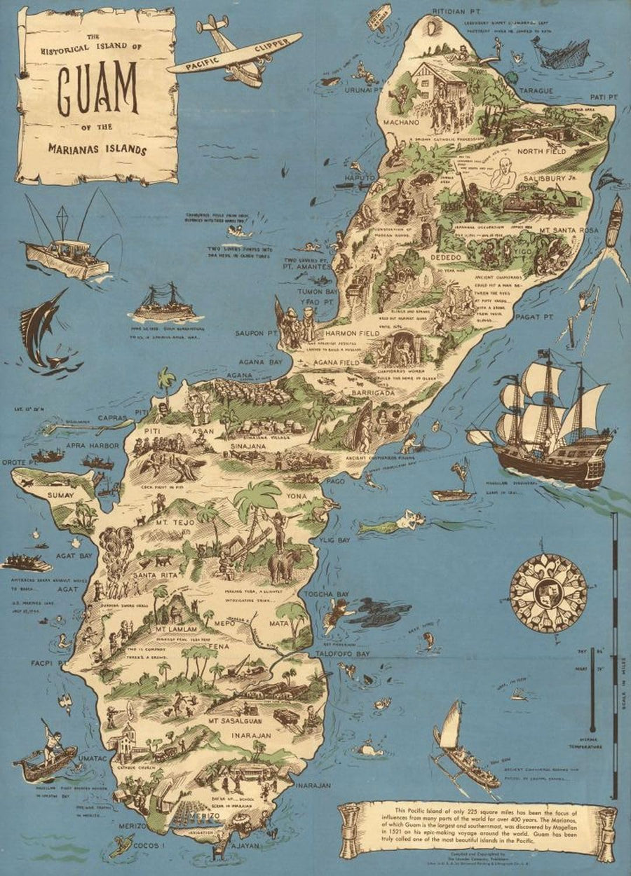 Guam Map Puzzle – Vintage 1958