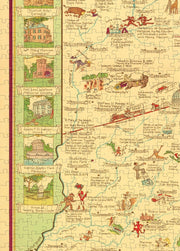 Indiana Pictorial Map puzzle: southwestern map detail