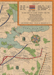 New York City Subway Map puzzle: transit legend and Long Island detail
