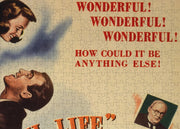 It's a Wonderful Life Movie Poster puzzle: slogan and central couple detail