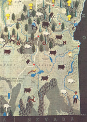 Pacific Northwest Pictorial Map puzzle: oregon and northern California detail