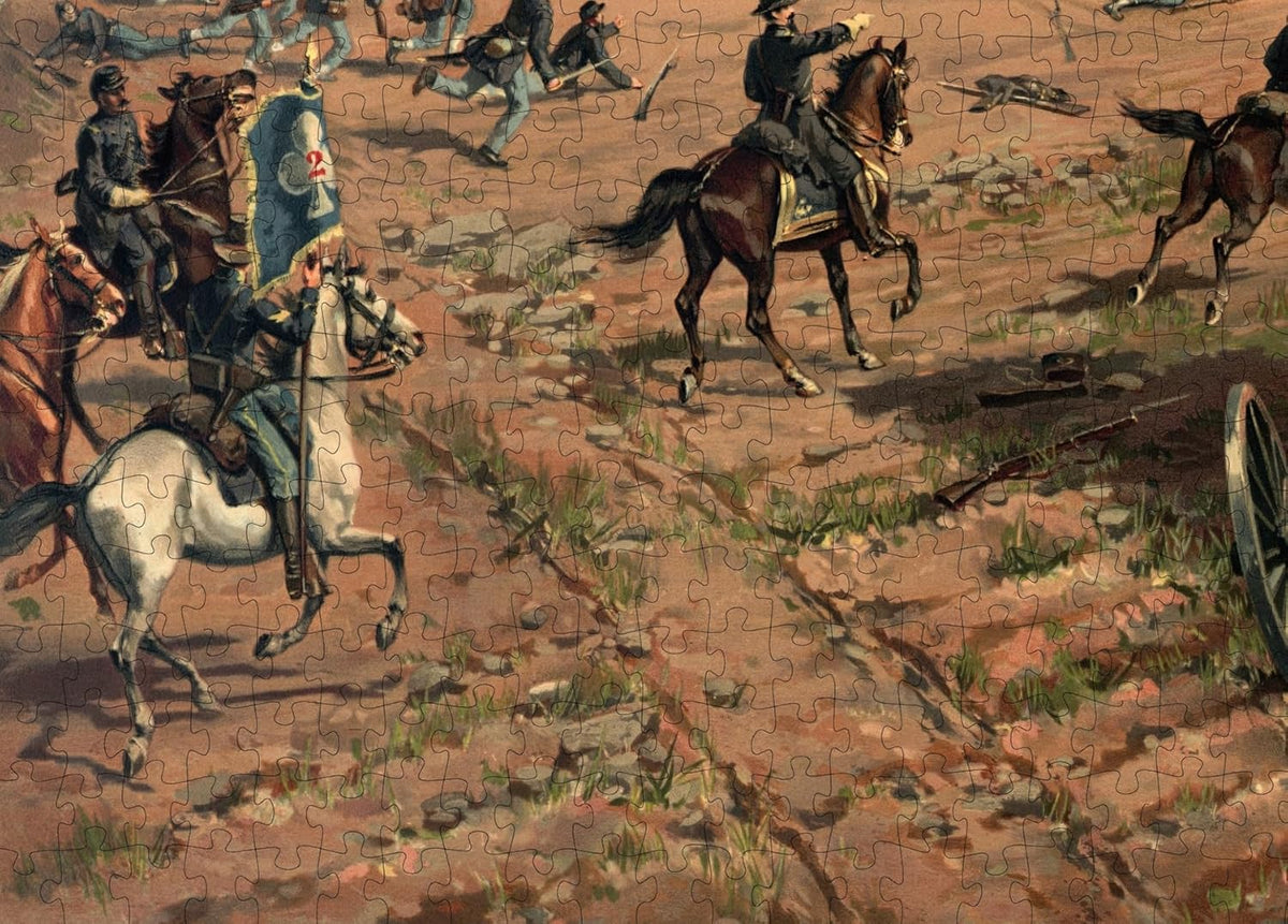 Battle of Gettysburg Art puzzle: mounted figures close-up