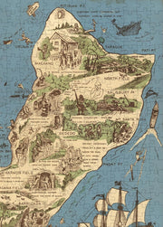 Guam Pictorial Map puzzle: northern island detail