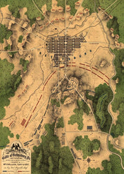 Gettysburg Battlefield Map puzzle: full battlefield map
