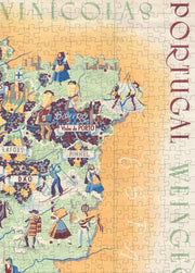 Portugal Wine Map puzzle: douro and Porto area detail