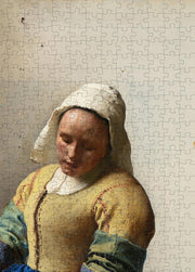 The Milkmaid by Vermeer puzzle: face and bonnet close-up
