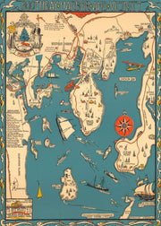 Boothbay Harbor Map puzzle: full harbor map