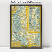 Maryland Eastern Shore Map puzzle: framed display example
