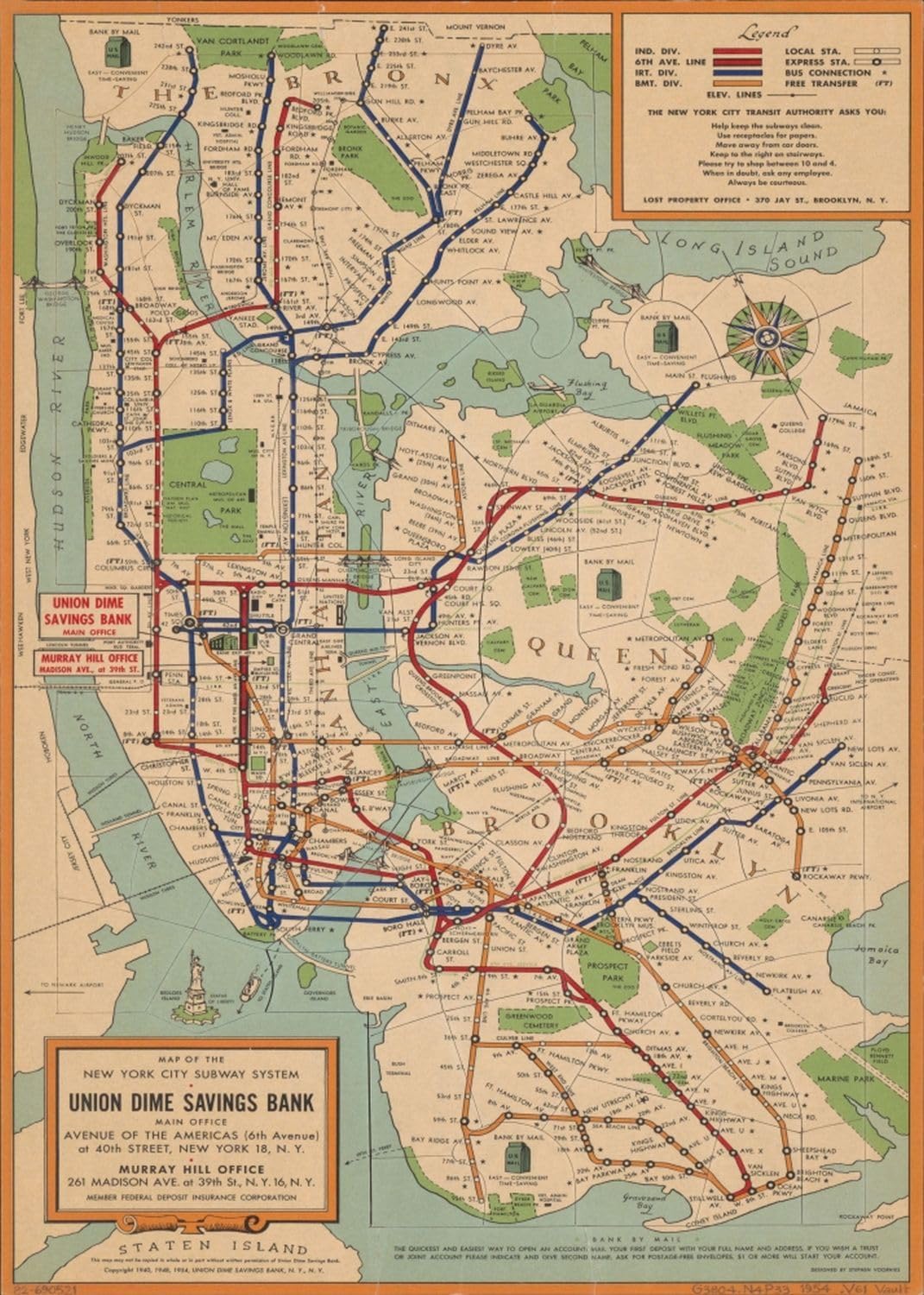New York City Subway Map puzzle: full subway map design