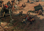 Battle of Gettysburg Art puzzle: cannon and foreground figures