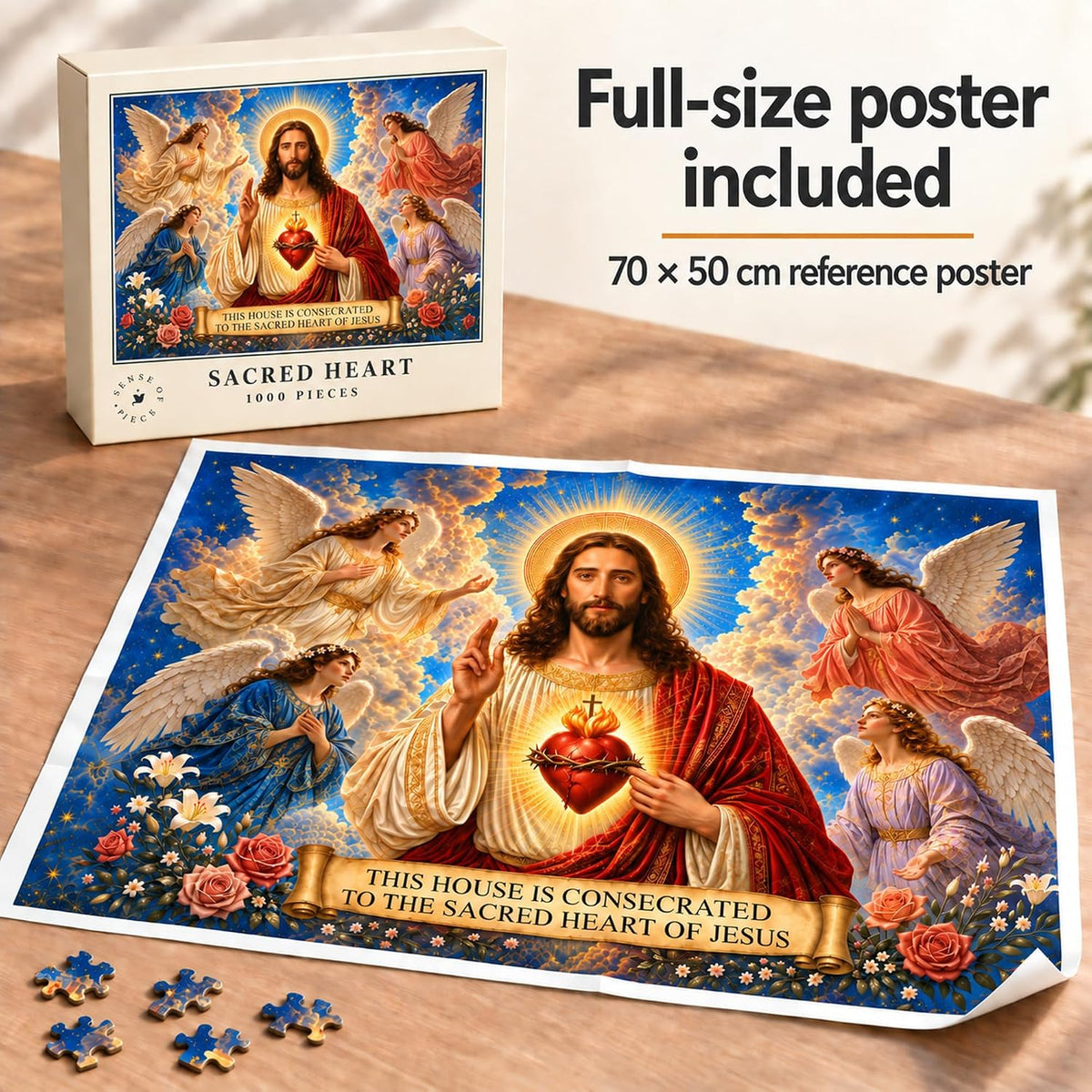 Sacred Heart of Jesus — 1,000-Piece Puzzle — product image 4