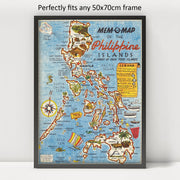 Philippines Mem-O-Map puzzle: framed display example