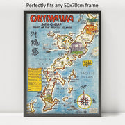 Okinawa Mem-O-Map puzzle: framed display example